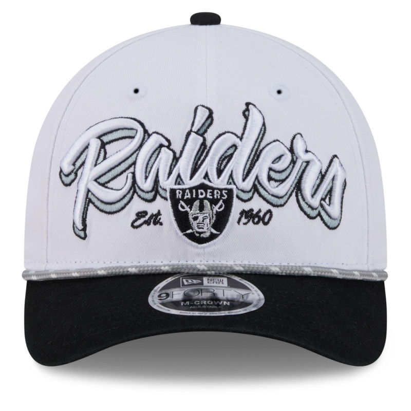 NEW ERA RAIDERS 9FORTY M-CROWN TEAM LOYAL WHITE CAP
