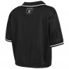 WEAR BY ERIN ANDREWS WOMENS LAS VEGAS RAIDERS CROP POLO