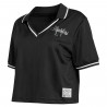 WEAR BY ERIN ANDREWS WOMENS LAS VEGAS RAIDERS CROP POLO
