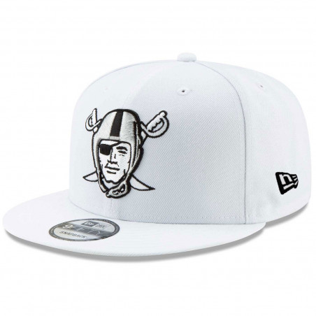 NEW ERA RAIDERS 9FIFTY PIRATE LOGO WHITE CAP