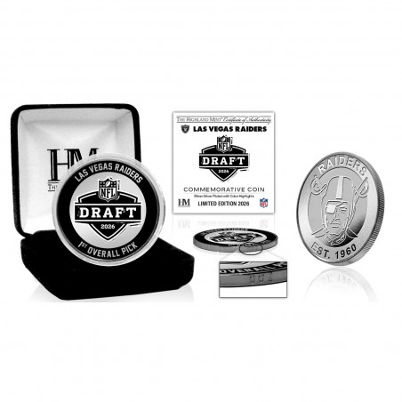 LAS VEGAS RAIDERS 2026 NFL DRAFT SILVER COIN