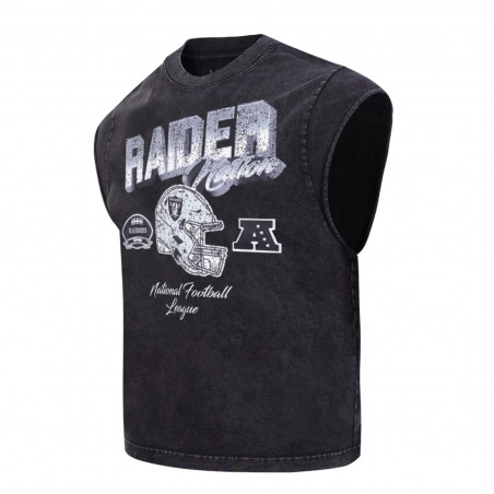 PRO STANDARD RAIDERS GAME DAY ENZYME WASH CUT-OFF TEE
