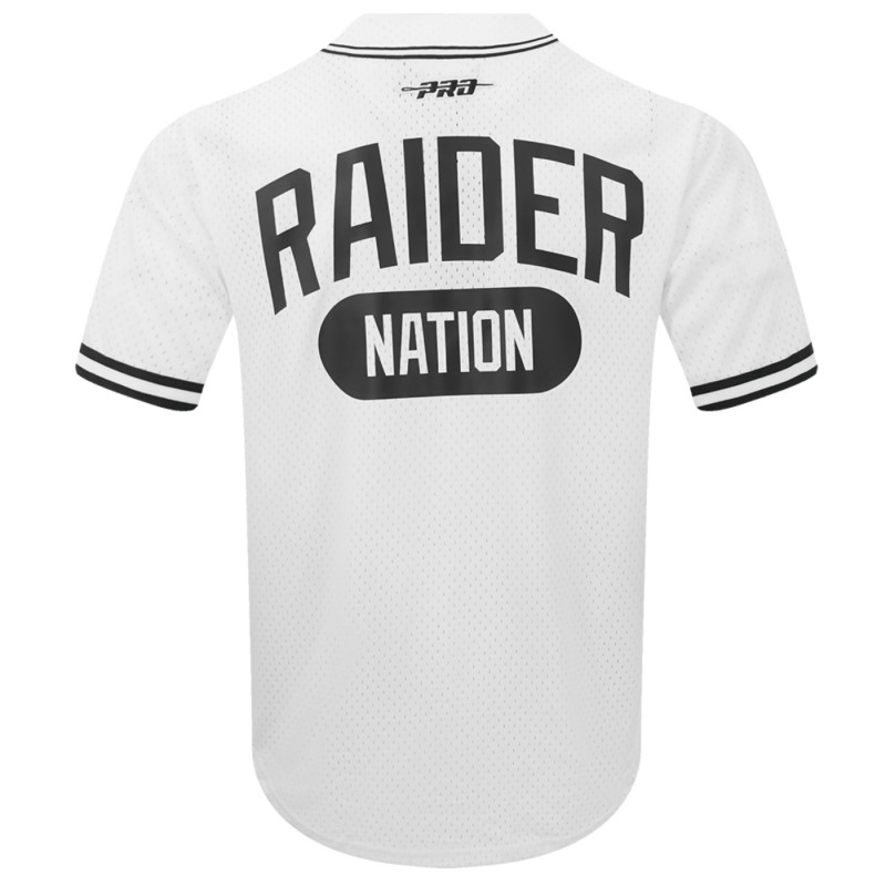 PRO STANDARD RAIDER NATION LETTERMAN MESH BUTTON-UP SHIRT