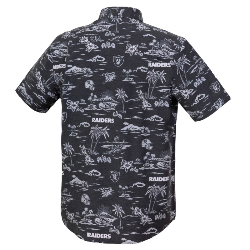 RAIDERS GAME DAY BLACK BUTTON-UP SHIRT