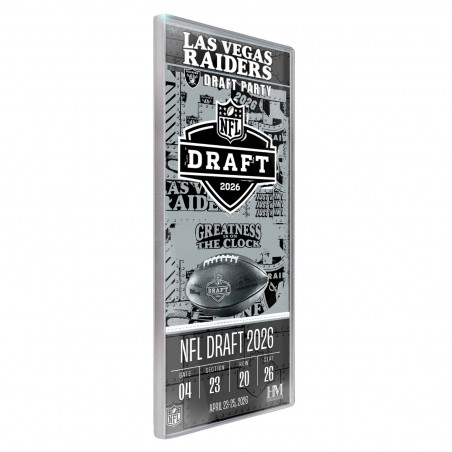 LAS VEGAS RAIDERS 2026 NFL DRAFT ACRYLIC TICKET