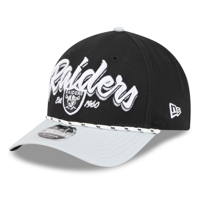 NEW ERA RAIDERS 9FORTY M-CROWN TEAM LOYAL BLACK CAP