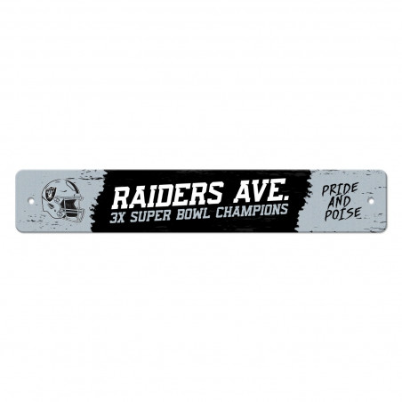 RAIDERS 4X24 METAL STREET SIGN
