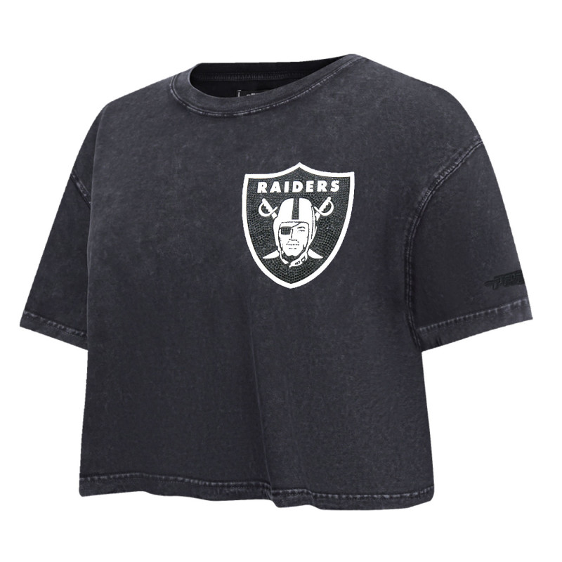 PRO STANDARD WOMENS RAIDERS WASHED JEWELS BOXY TEE
