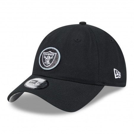 NEW ERA WOMENS RAIDERS CASUAL SPARKLE LOGO BLACK CAP