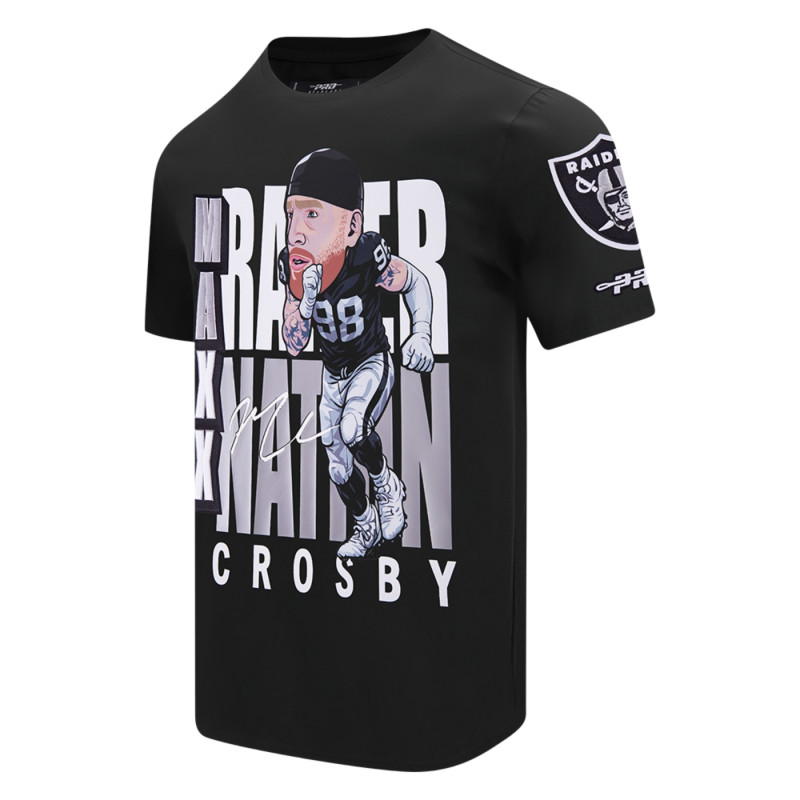 Pro Standard Raider Nation Maxx Crosby Remix Avatar Tee | Official Las Vegas Raiders T-Shirt & Fan Gear