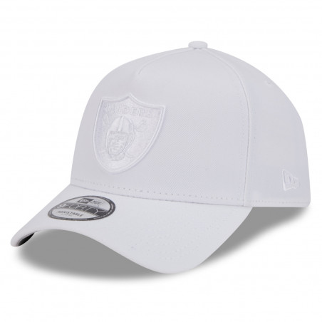NEW ERA RAIDERS 9FORTY WHITE TONAL SHIELD CAP