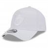 NEW ERA RAIDERS 9FORTY WHITE TONAL SHIELD CAP
