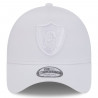 NEW ERA RAIDERS 9FORTY WHITE TONAL SHIELD CAP
