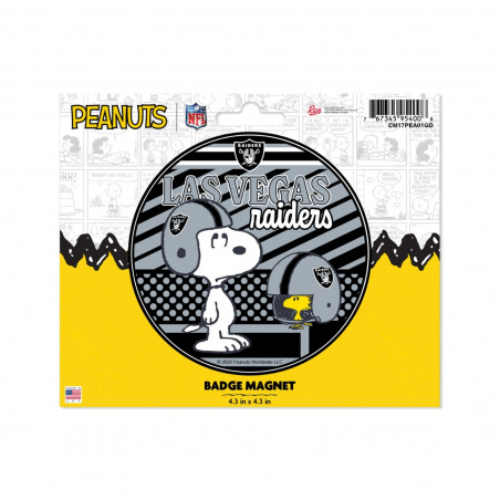 Las Vegas Raiders x Peanuts 4x4 Car Magnet | Official Las Vegas Raiders Auto Accessories & Fan Gear