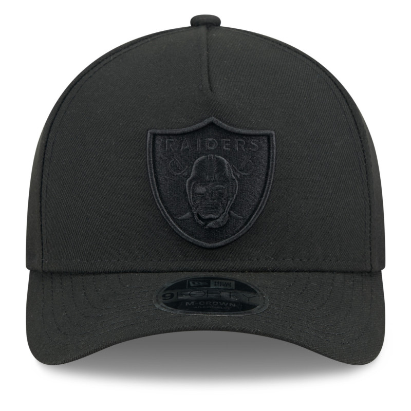 NEW ERA RAIDERS 9FORTY BLACK TONAL SHIELD CAP