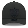 NEW ERA RAIDERS 9FORTY BLACK TONAL SHIELD CAP