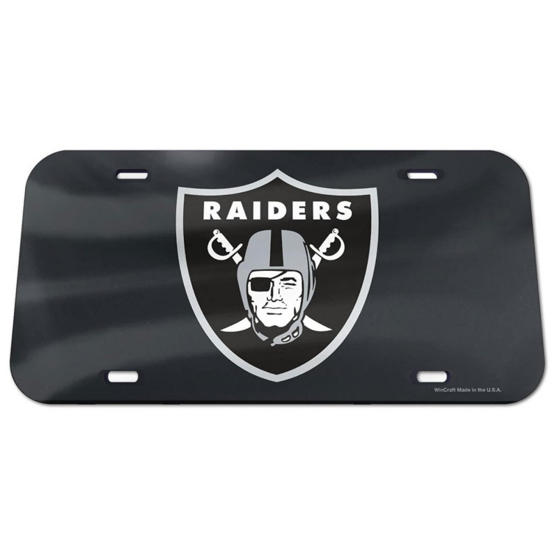 RAIDERS 6X12 ACRYLIC LICENSE PLATE | Raiders Car & Auto Gear | GameDay
