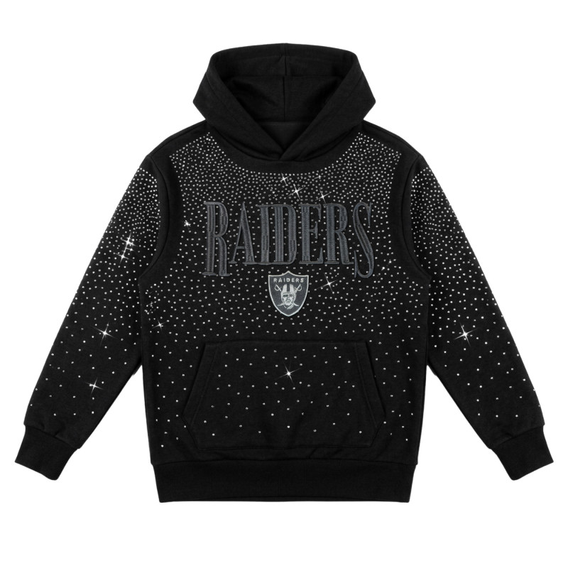 WOMENS RAIDERS SUNDAY LIGHTS RHINESTONE HOODIE