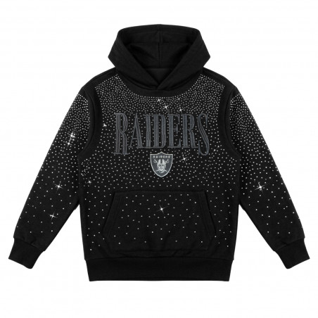 WOMENS RAIDERS SUNDAY LIGHTS RHINESTONE HOODIE