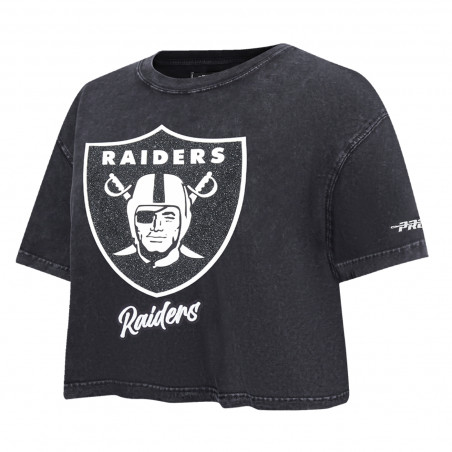 Pro Standard Womens Raiders Team Crystalline Overdye Boxy Tee | Official Las Vegas Raiders T-Shirt & Fan Gear