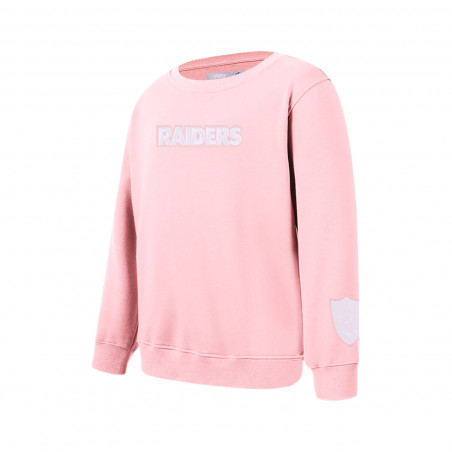 Pro Standard Girls Youth Raiders Wingspan Crewneck Sweatshirt | Official Las Vegas Raiders Sweatshirt & Fan Gear