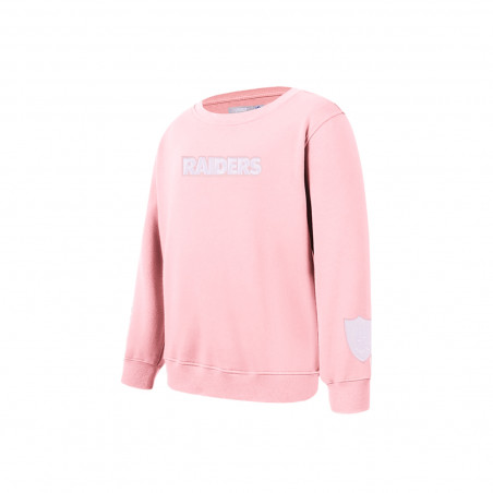 Pro Standard Girls Juvenile Las Vegas Raiders Wingspan Crewneck Sweatshirt | Official Las Vegas Raiders Sweatshirt & Fan Gear