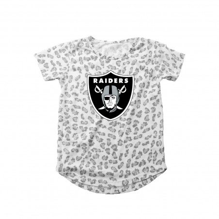 GIRLS JUVENILE RAIDERS LEOPARD PRINT TEE | Youth Fan Gear | GameDay