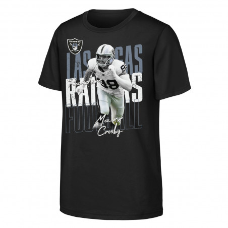 YOUTH LAS VEGAS RAIDERS MAXX CROSBY LEGENDARY PLAYER CARD TEE