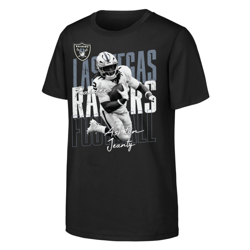 YOUTH LAS VEGAS RAIDERS ASHTON JEANTY LEGENDARY PLAYER CARD TEE