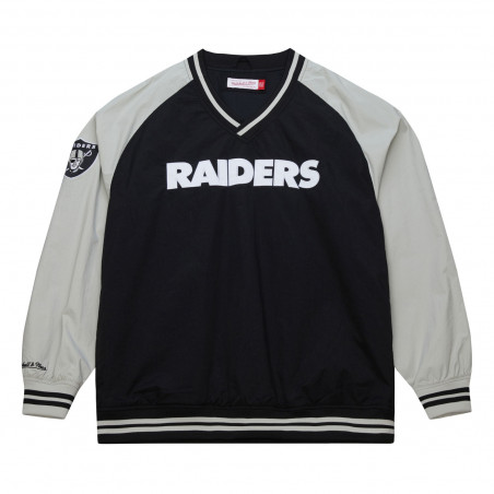MITCHELL & NESS RAIDERS V-NECK WINDBREAKER JACKET | GameDay