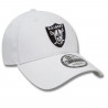 NEW ERA RAIDERS 9FORTY WHITE SHIELD CAP