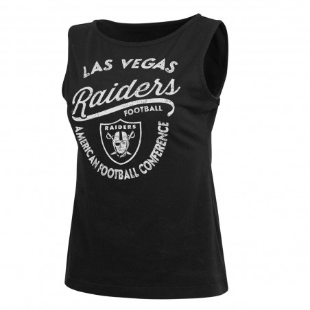 WEAR BY ERIN ANDREWS WOMENS LAS VEGAS RAIDERS BOATNECK MUSCLE TANK
