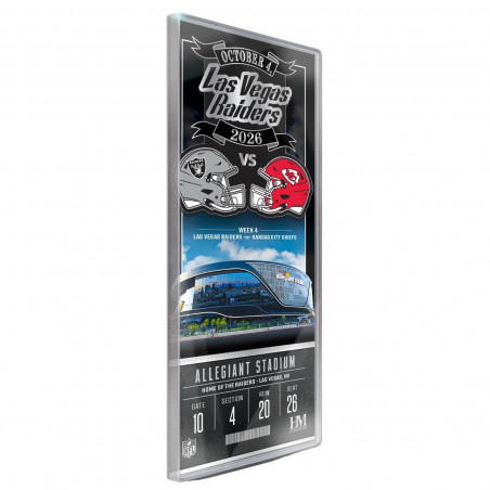 RAIDERS VS. CHIEFS 2026 GAME DAY ACRYLIC TICKET | GameDay