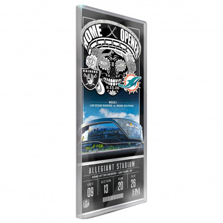 RAIDERS VS. DOLPHINS 2026 GAME DAY ACRYLIC TICKET | GameDay