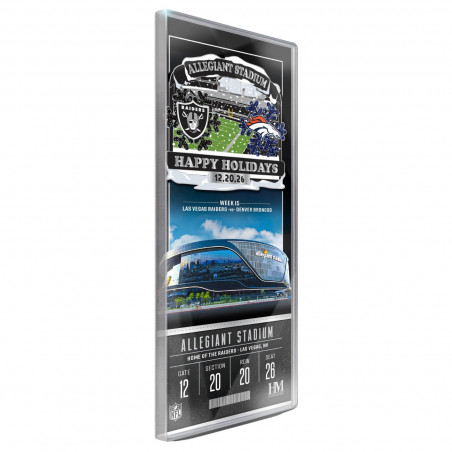 RAIDERS VS. BRONCOS 2026 GAME DAY ACRYLIC TICKET | GameDay