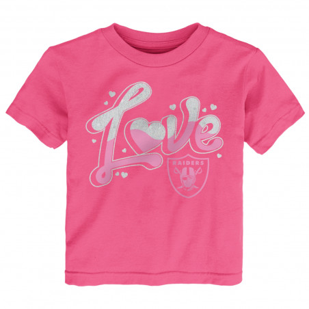 Las Vegas Raiders Girls Toddler Love Tee T-Shirt | GameDay | NFL Gear