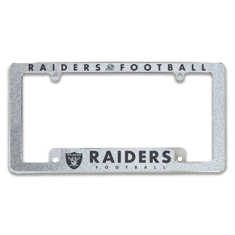 RAIDERS GLITTER LICENSE PLATE FRAME
