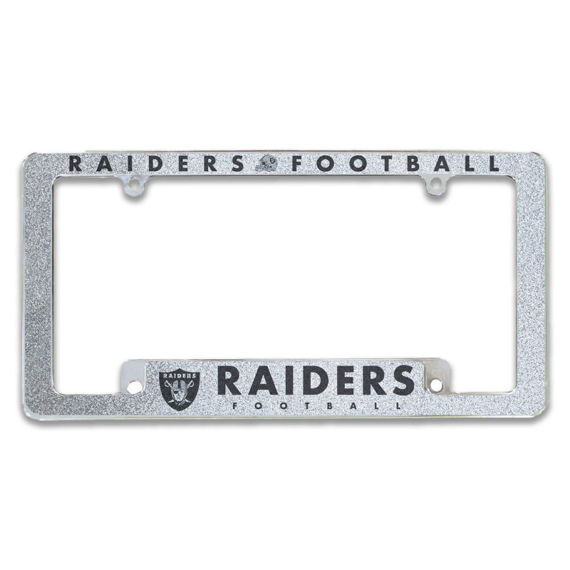 RAIDERS GLITTER LICENSE PLATE FRAME