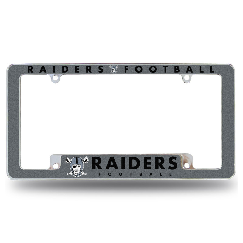 RAIDERS PIRATE GLITTER LICENSE PLATE FRAME