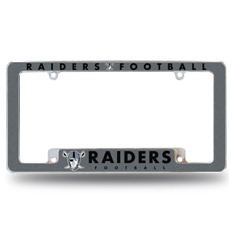RAIDERS PIRATE GLITTER LICENSE PLATE FRAME