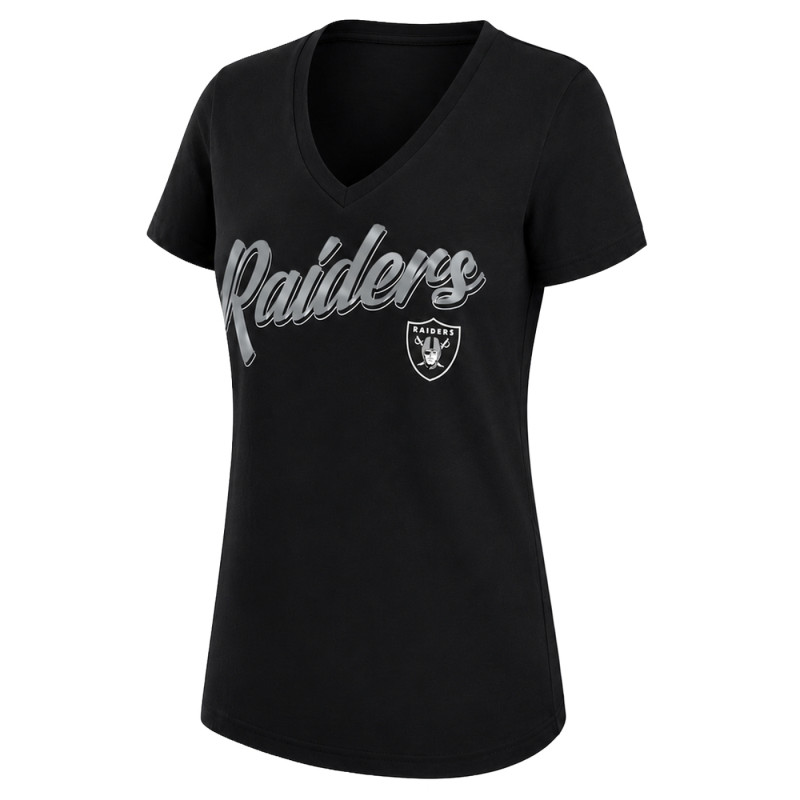Las Vegas Raiders Womens Field V-Neck Tee T-Shirt | GameDay | NFL Gear