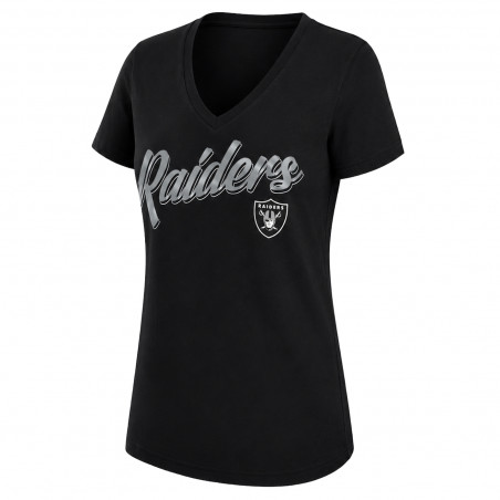 Las Vegas Raiders Womens Field V-Neck Tee T-Shirt | GameDay | NFL Gear