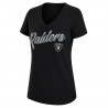 Las Vegas Raiders Womens Field V-Neck Tee T-Shirt | GameDay | NFL Gear