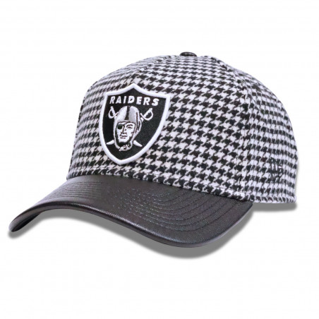 y*♪様 NEW ERA® Ameri HOUNDSTOOTH RIBBON C NEW ERA WOMENS RAIDERS 9FORTY HOUNDSTOOTH SHIELD CAP