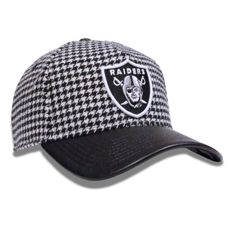 NEW ERA WOMENS RAIDERS 9FORTY HOUNDSTOOTH SHIELD CAP
