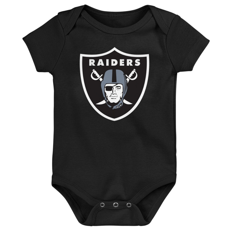 NEWBORN RAIDERS SHIELD LOGO ONESIE