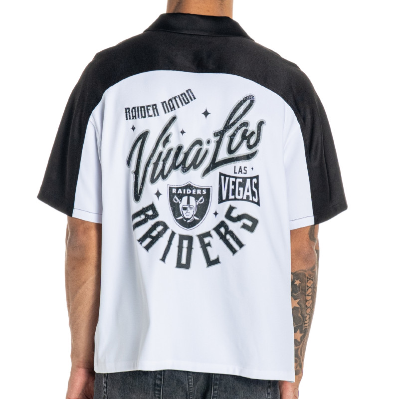 UNISEX LAS VEGAS RAIDERS RAGLAN BOWLER DOLMAN BUTTON-UP SHIRT | GameDay