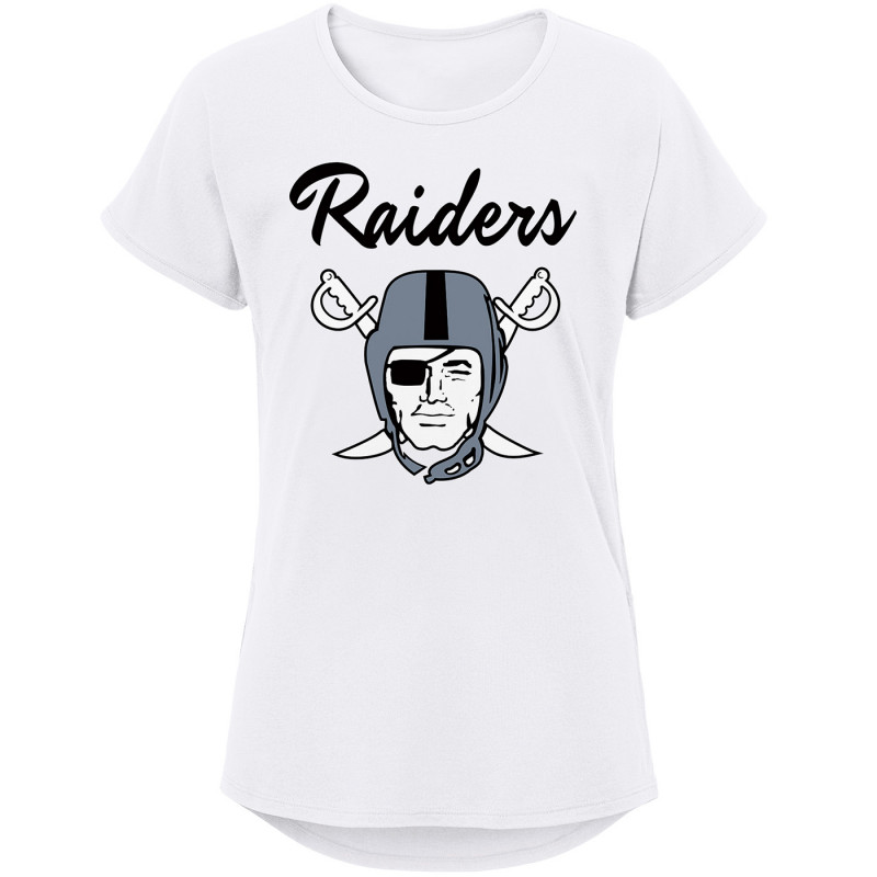 GIRLS YOUTH RAIDERS PIRATE LOGO SCRIPT TEE