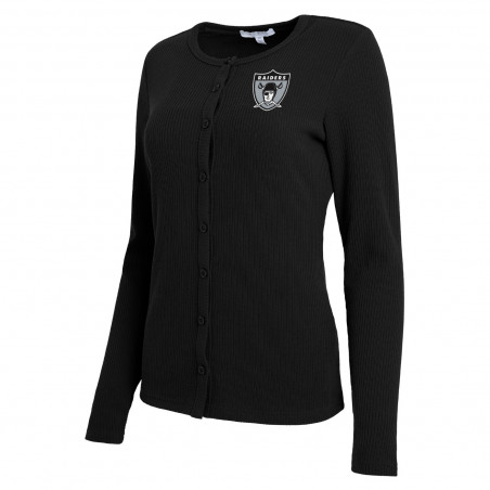 WEAR BY ERIN ANDREWS WOMENS RAIDERS RIBBED BUTTON-UP SHIRT | GameDay