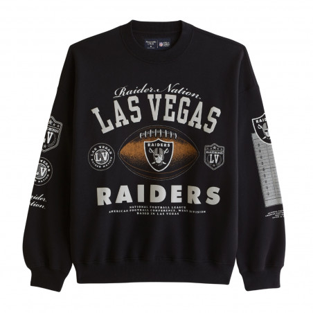 ABERCROMBIE & FITCH LAS VEGAS RAIDERS FLEECE CREWNECK SWEATSHIRT